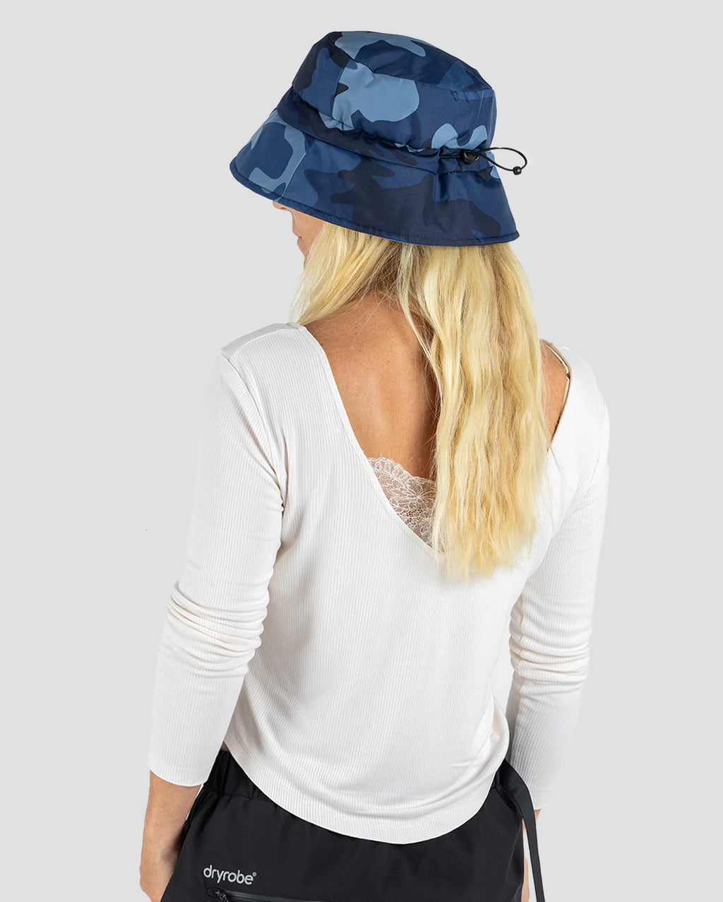 Blue Camo Fleece Lined Bucket Hat