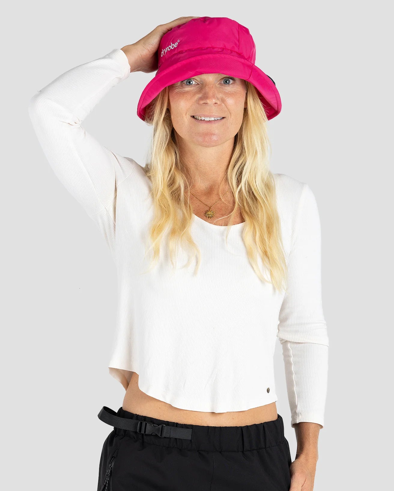 Pink Fleece Lined Bucket Hat