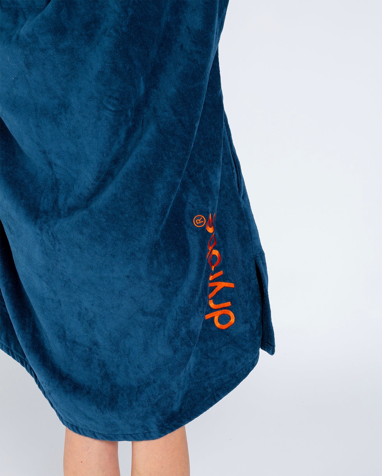 Deep Sea Blue Full-Zip Organic Towel Robe