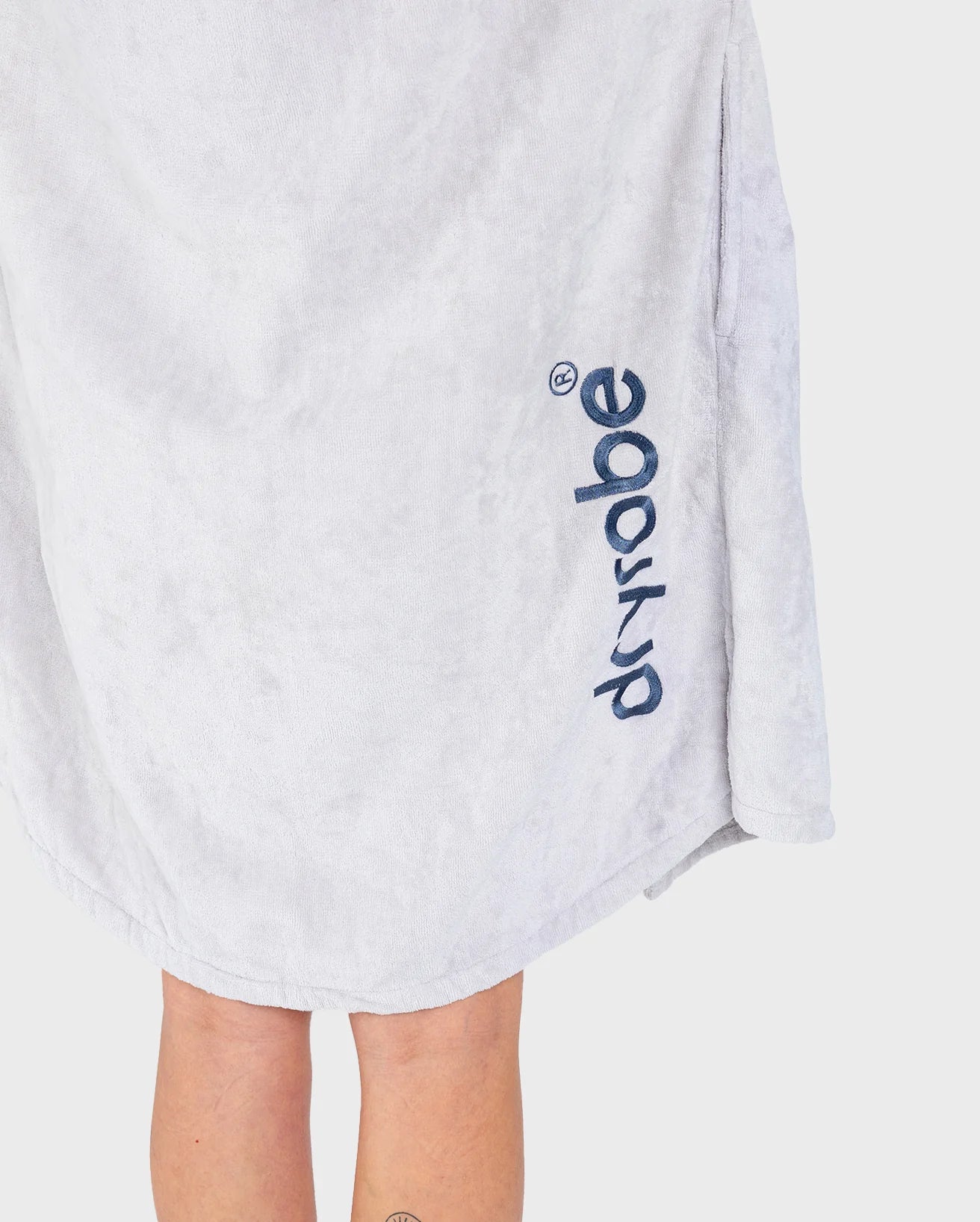 Grey Full-Zip Organic Towel Robe