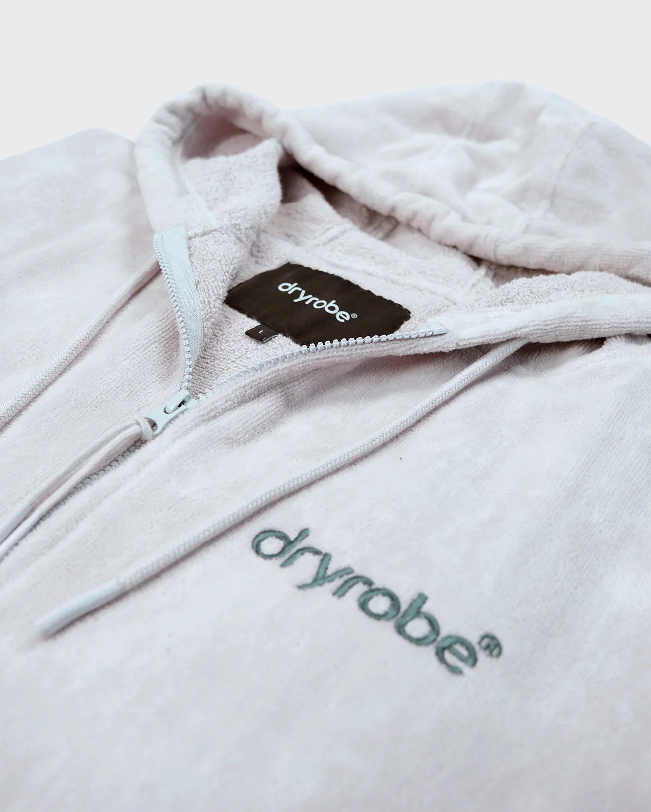 Grey Full-Zip Organic Towel Robe