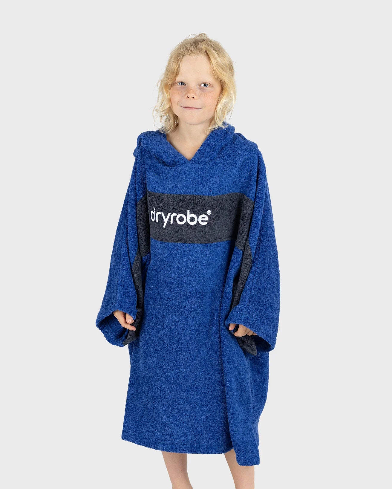 Royal Blue Navy Kids Towel Changing Robe - REMIX