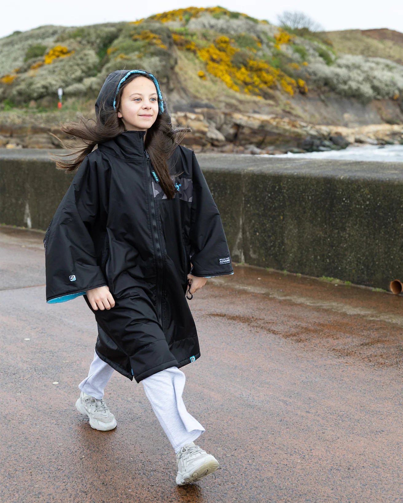 Black Blue Camo Easy-Fit Kids Advance Changing Robe - REMIX