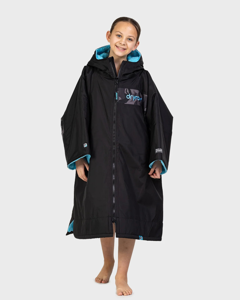Black Blue Camo Easy-Fit Kids Advance Changing Robe - REMIX