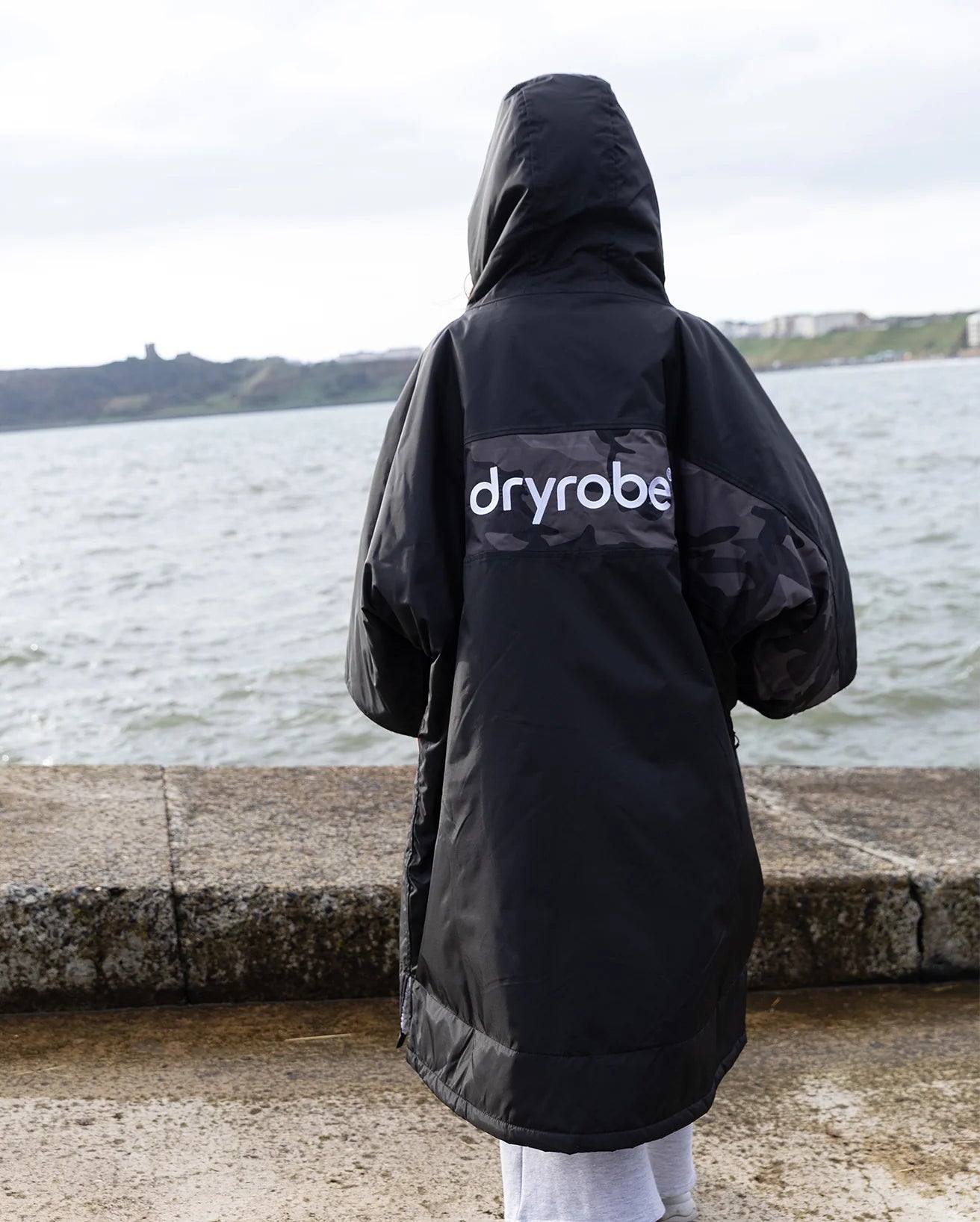 Black Grey Camo Easy-Fit Kids Advance Changing Robe - REMIX