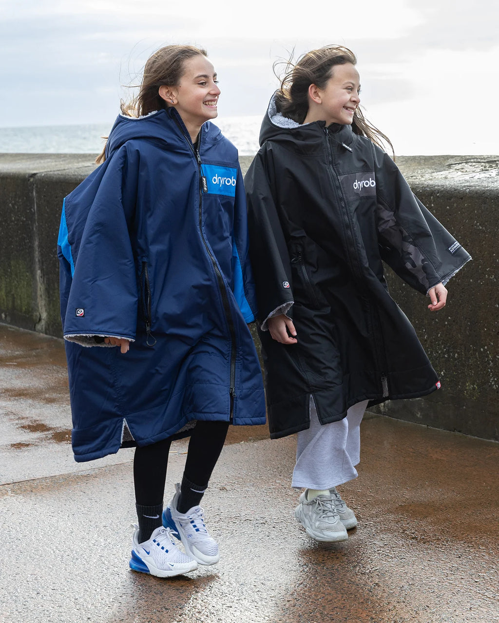 Black Grey Camo Easy-Fit Kids Advance Changing Robe - REMIX