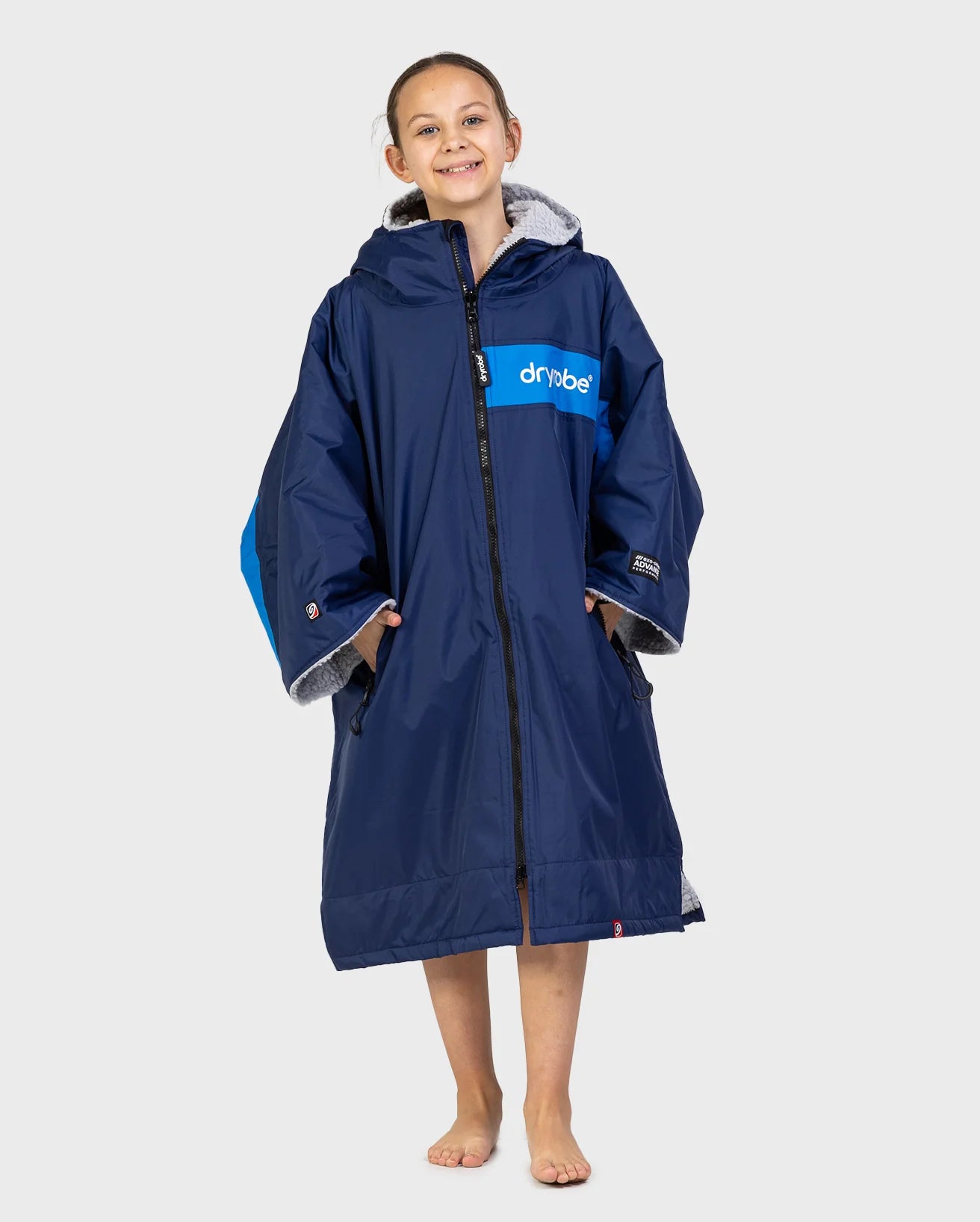 Navy Grey Cobalt Easy-Fit Kids Advance Changing Robe - REMIX