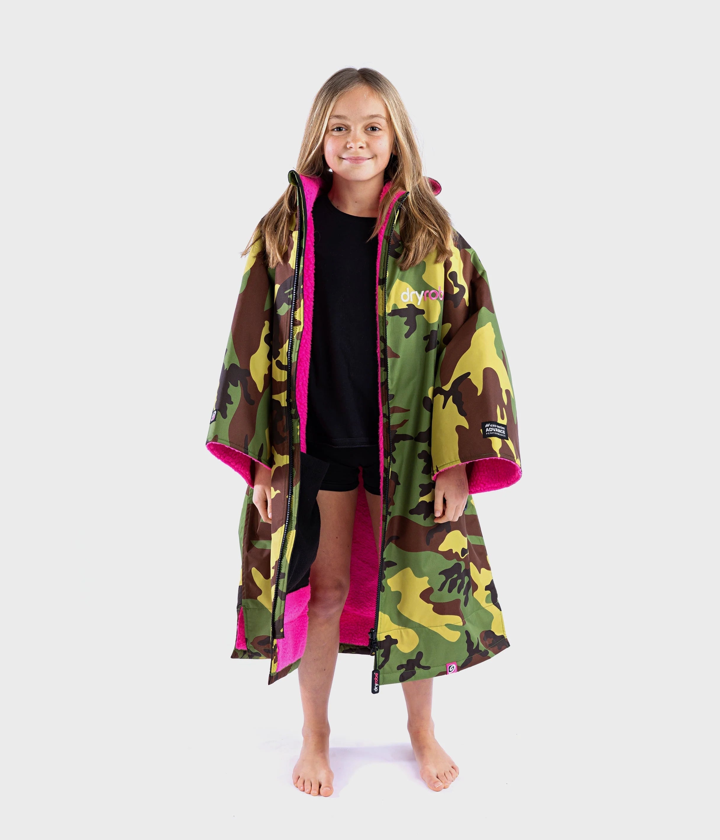 Camo Pink Easy-Fit Kids Advance Changing Robe