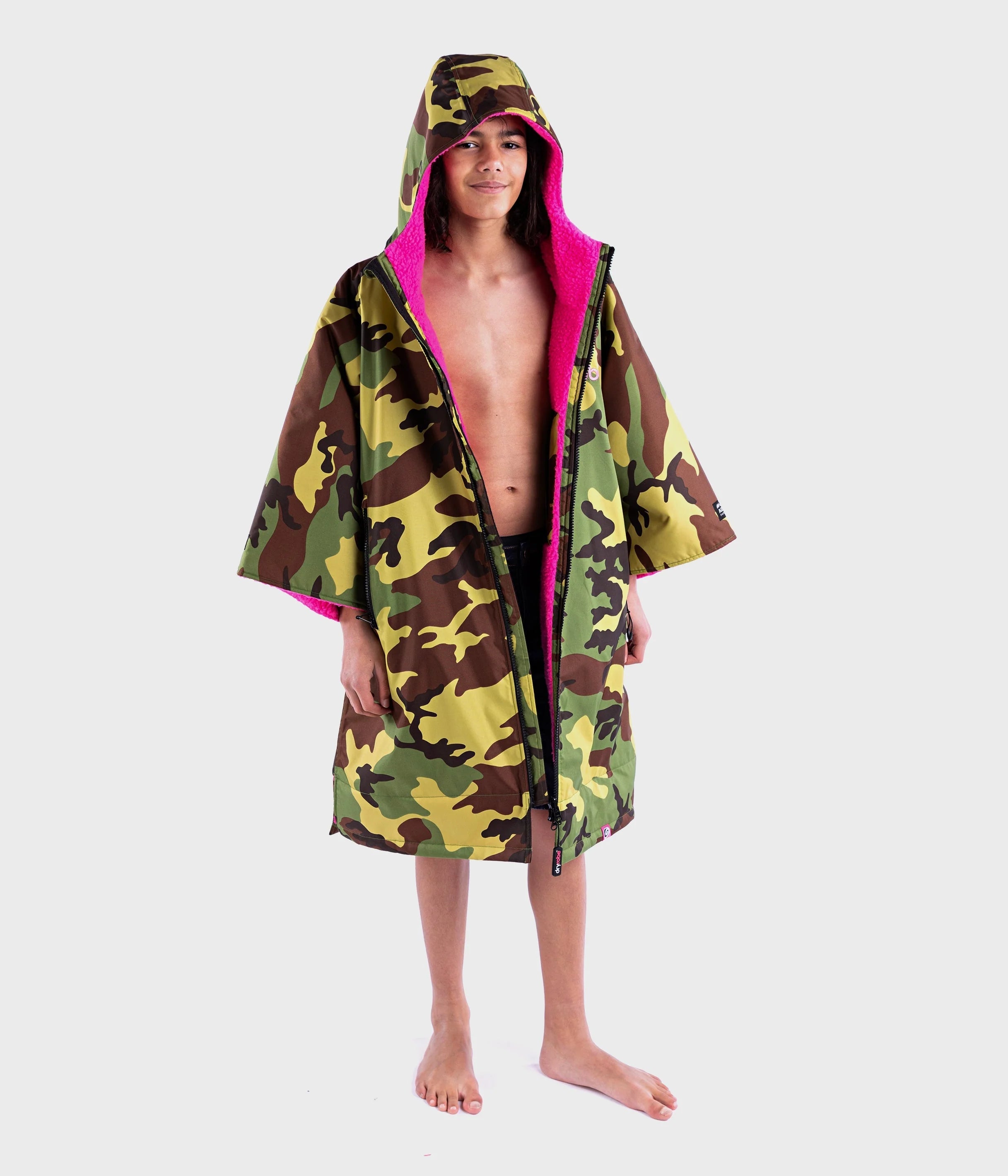 Camo Pink Easy-Fit Kids Advance Changing Robe