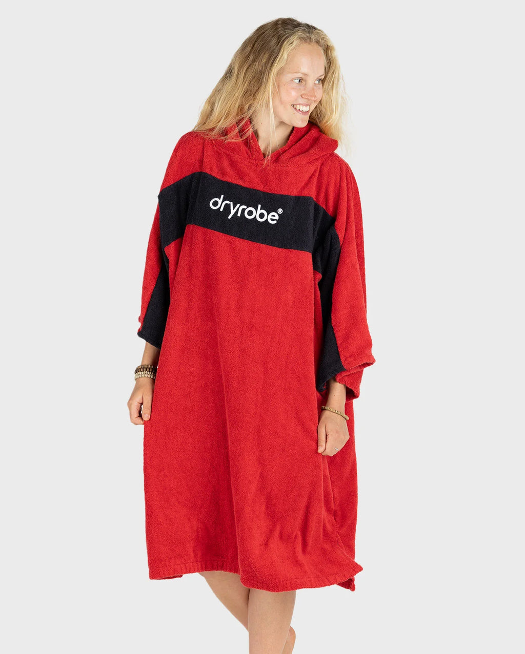 Red Black Organic Towel Changing Robe - REMIX
