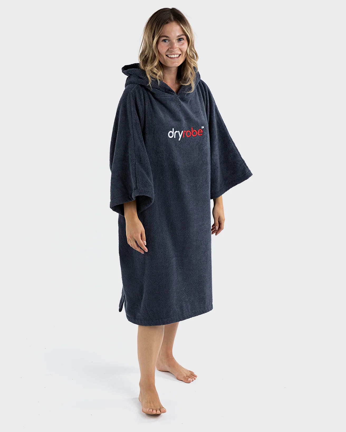 Navy Blue Organic Towel Changing Robe