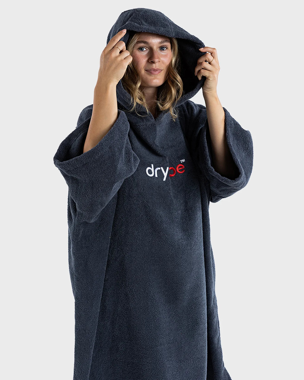 Navy Blue Organic Towel Changing Robe