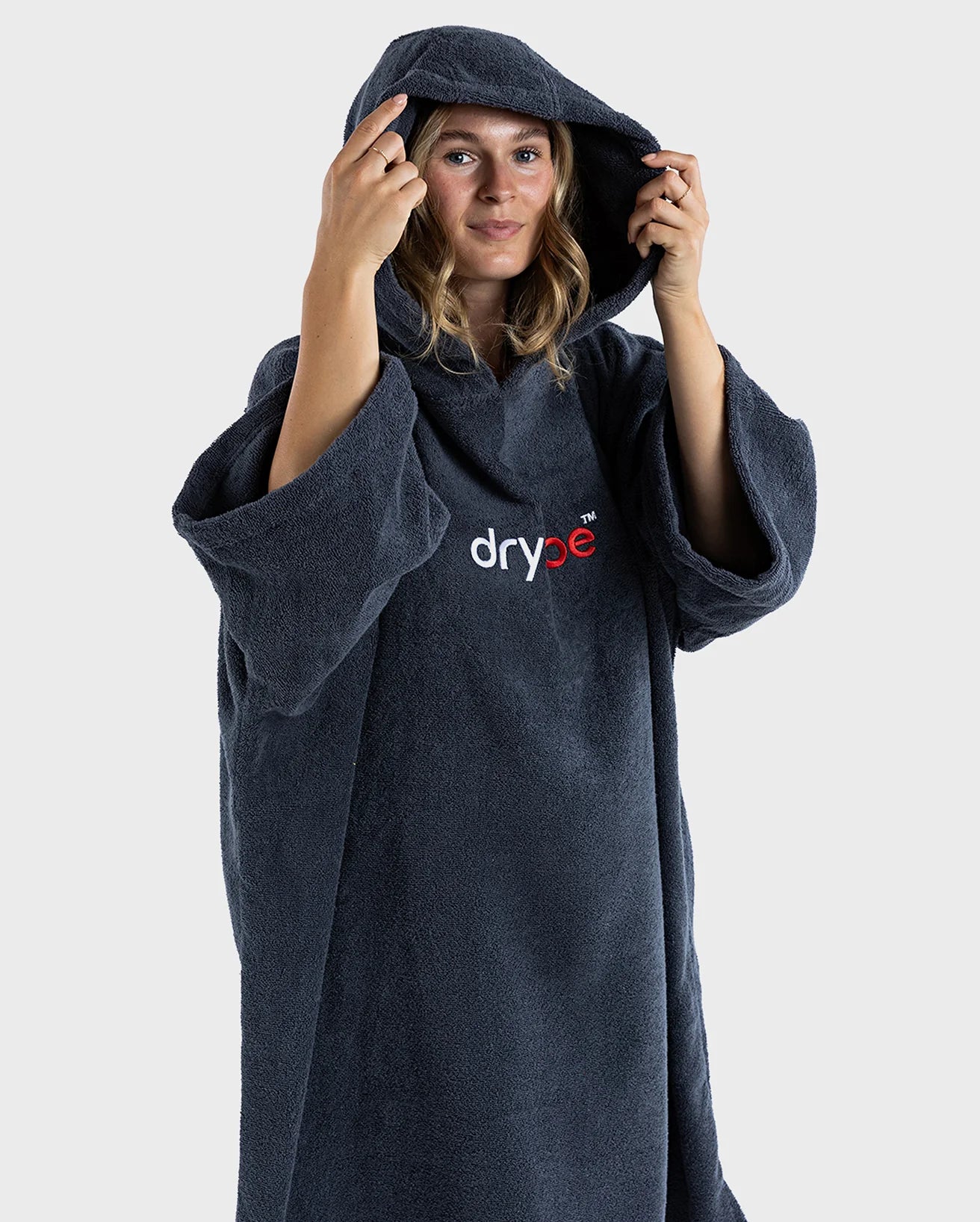 Navy Blue Organic Towel Changing Robe