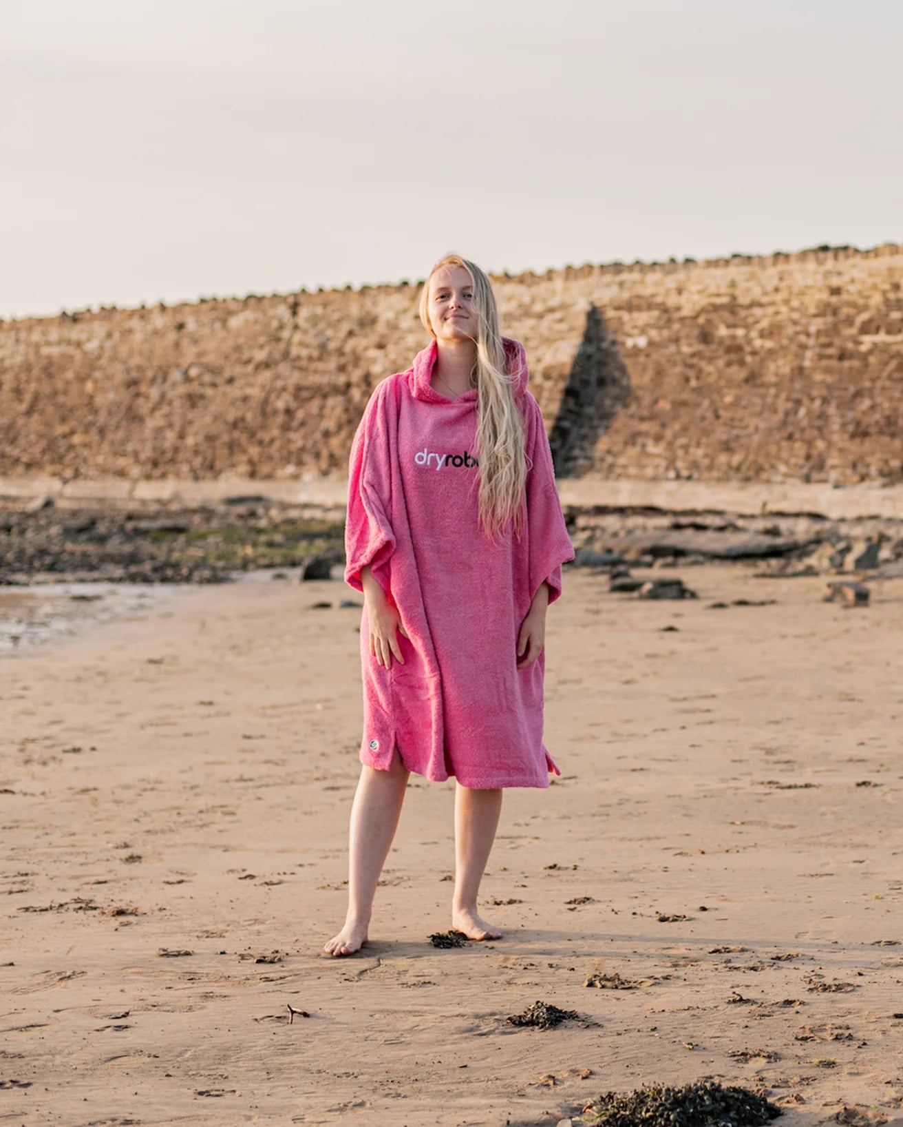 Pink Organic Towel Changing Robe