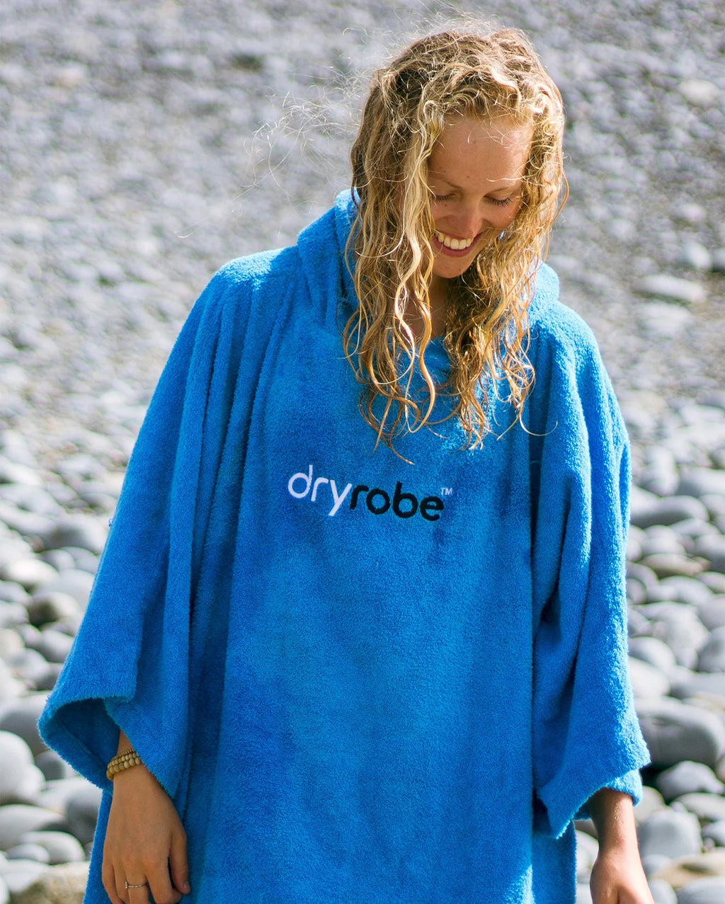 Cobalt Blue Organic Towel Changing Robe