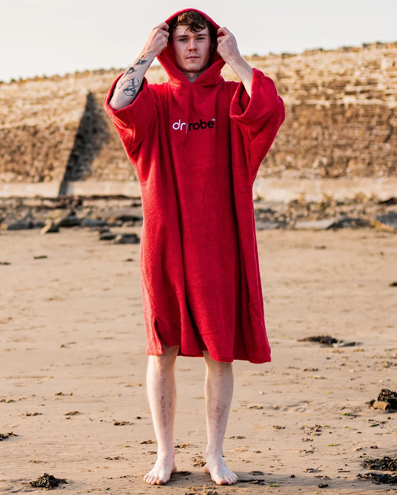 Red Organic Towel Changing Robe