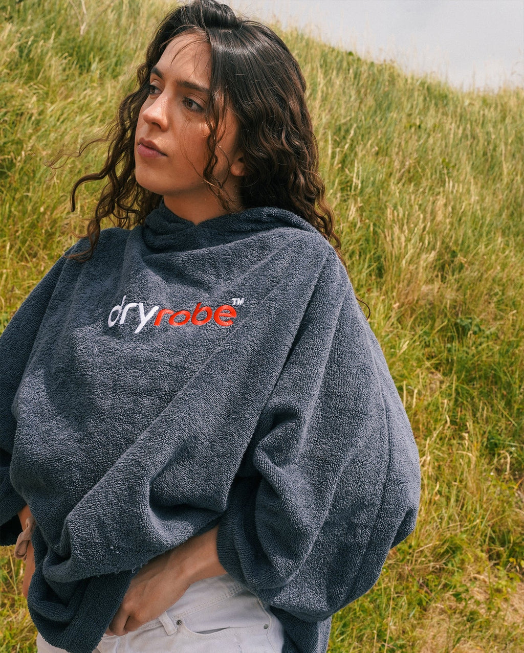 Slate Grey Organic Towel Changing Robe