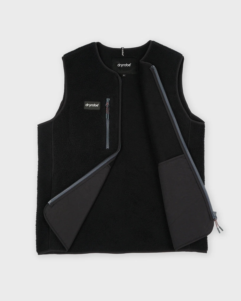 Black Thermal Unisex Fleece Gilet