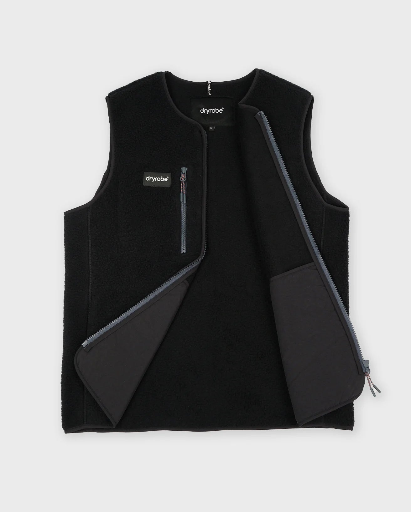 Black Thermal Unisex Fleece Gilet
