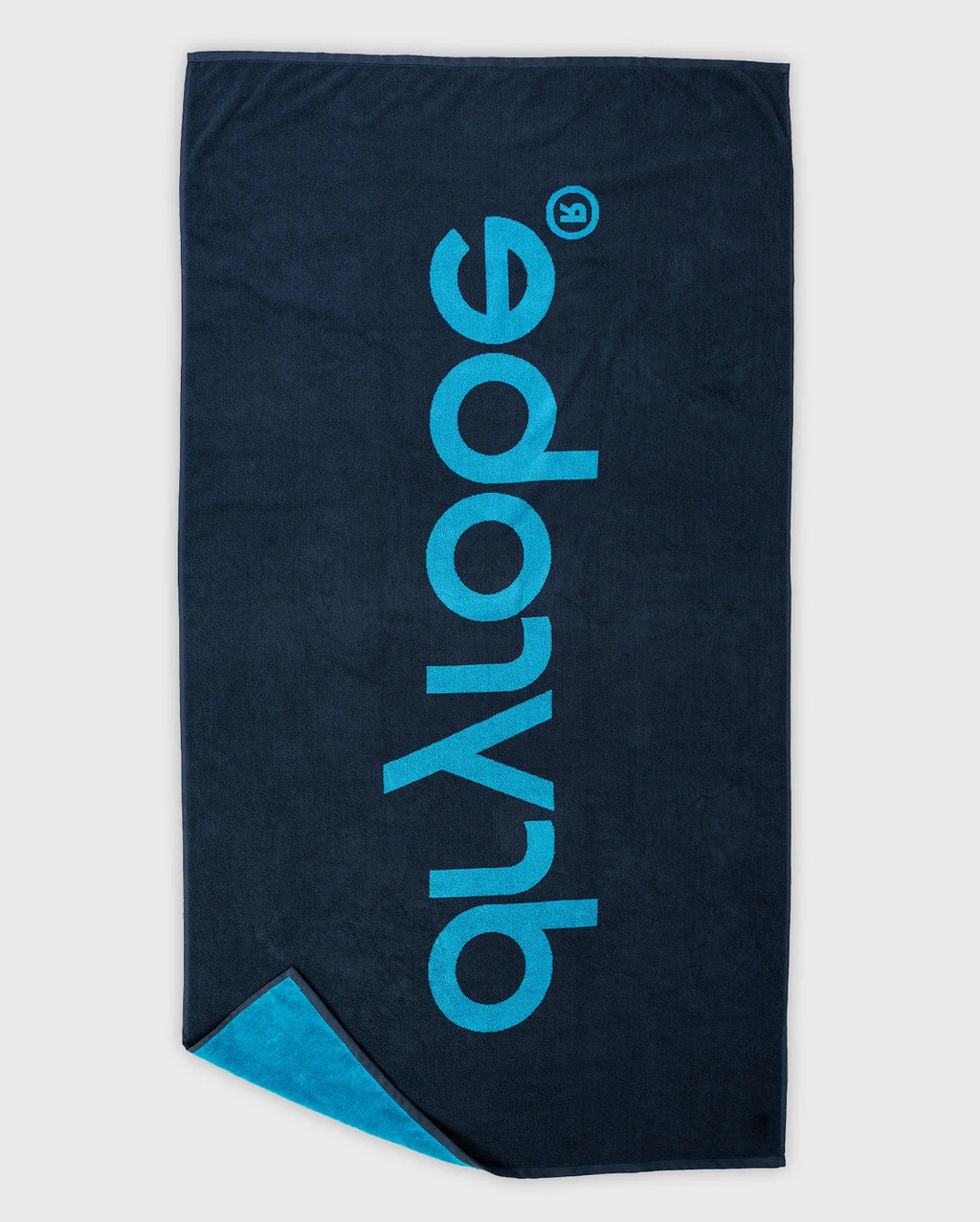 Blue Charcoal Grey Beach Towel