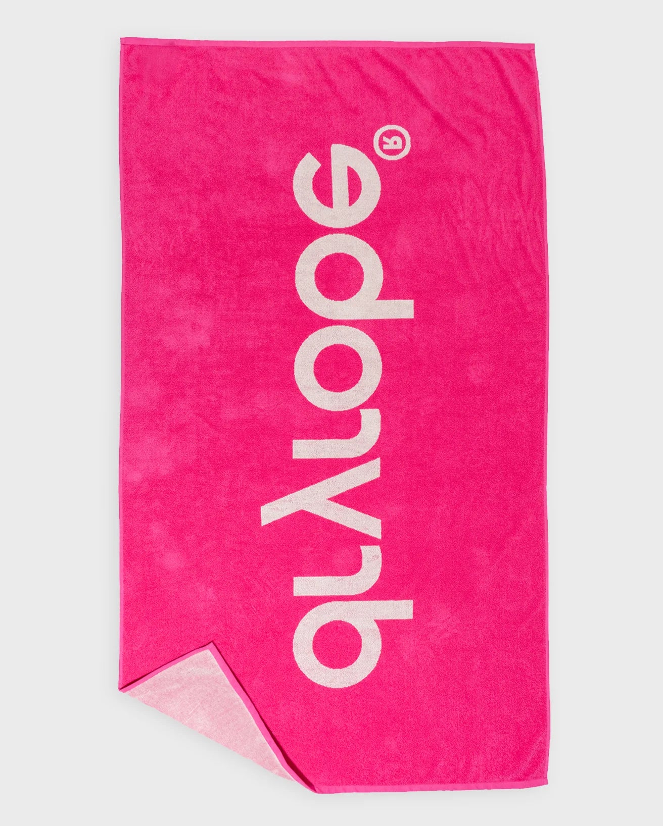 Pink Light Grey Beach Towel
