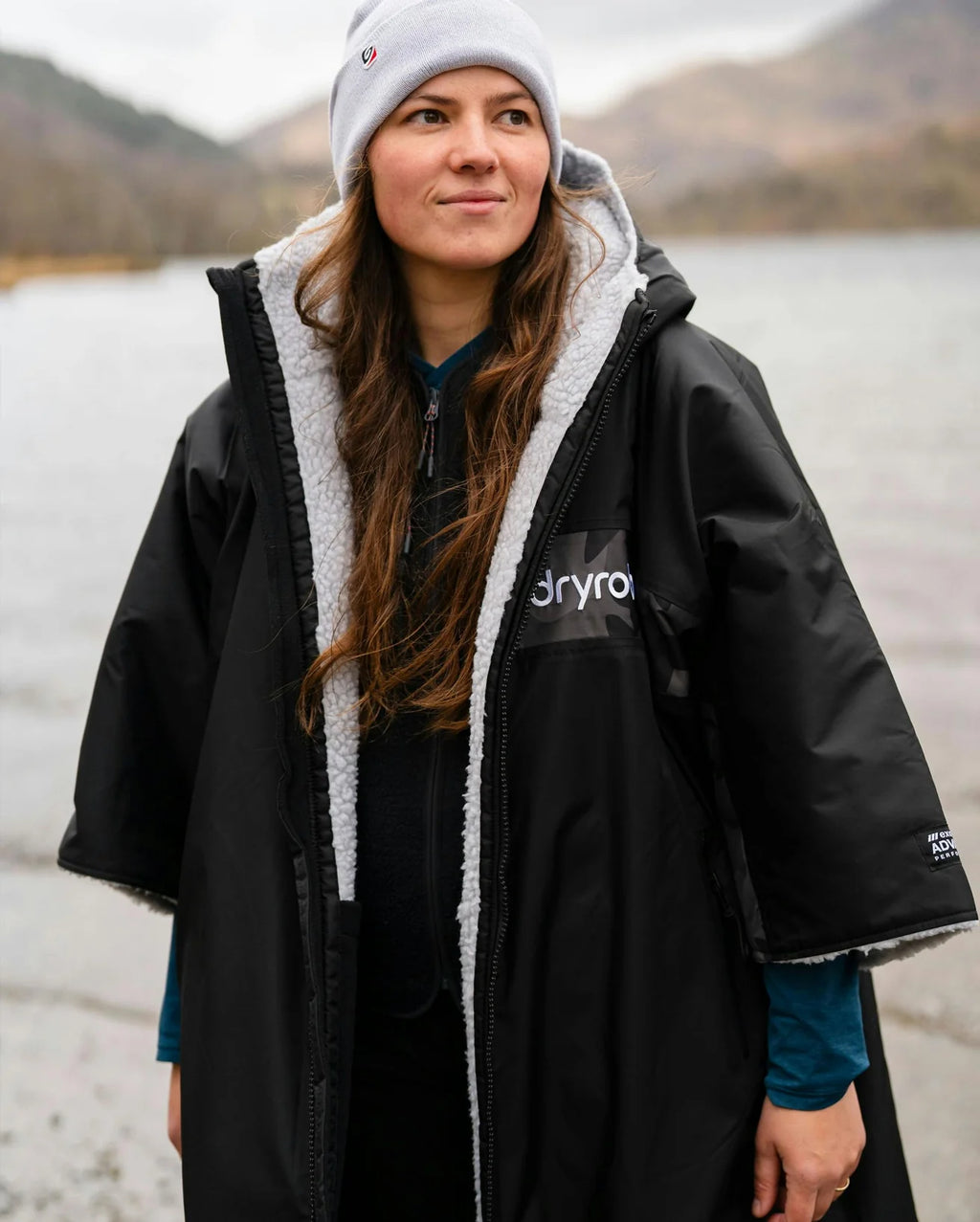 Black Grey Camo Short Sleeve Advance Changing Robe - REMIX