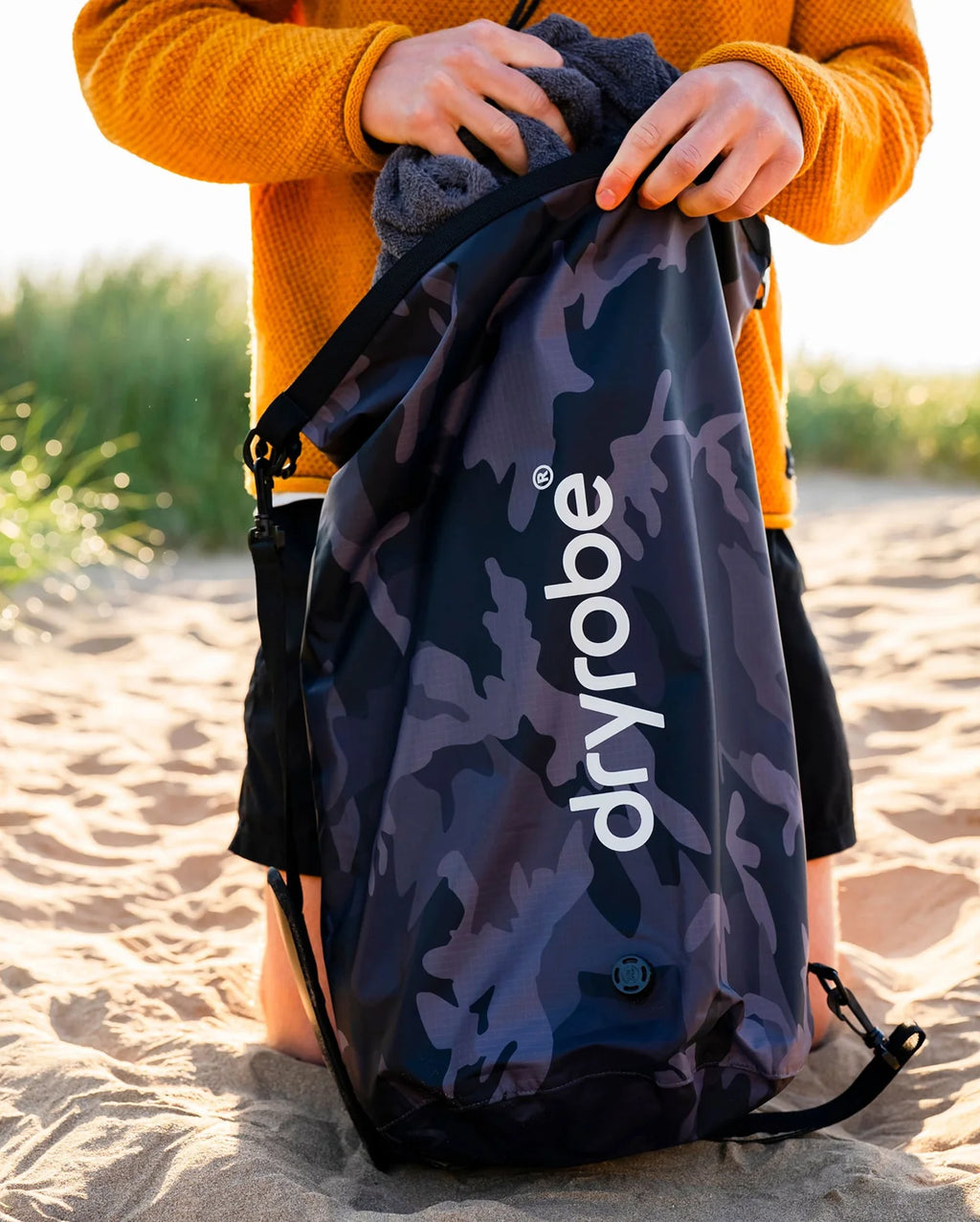 Black Camo Compression Travel Bag