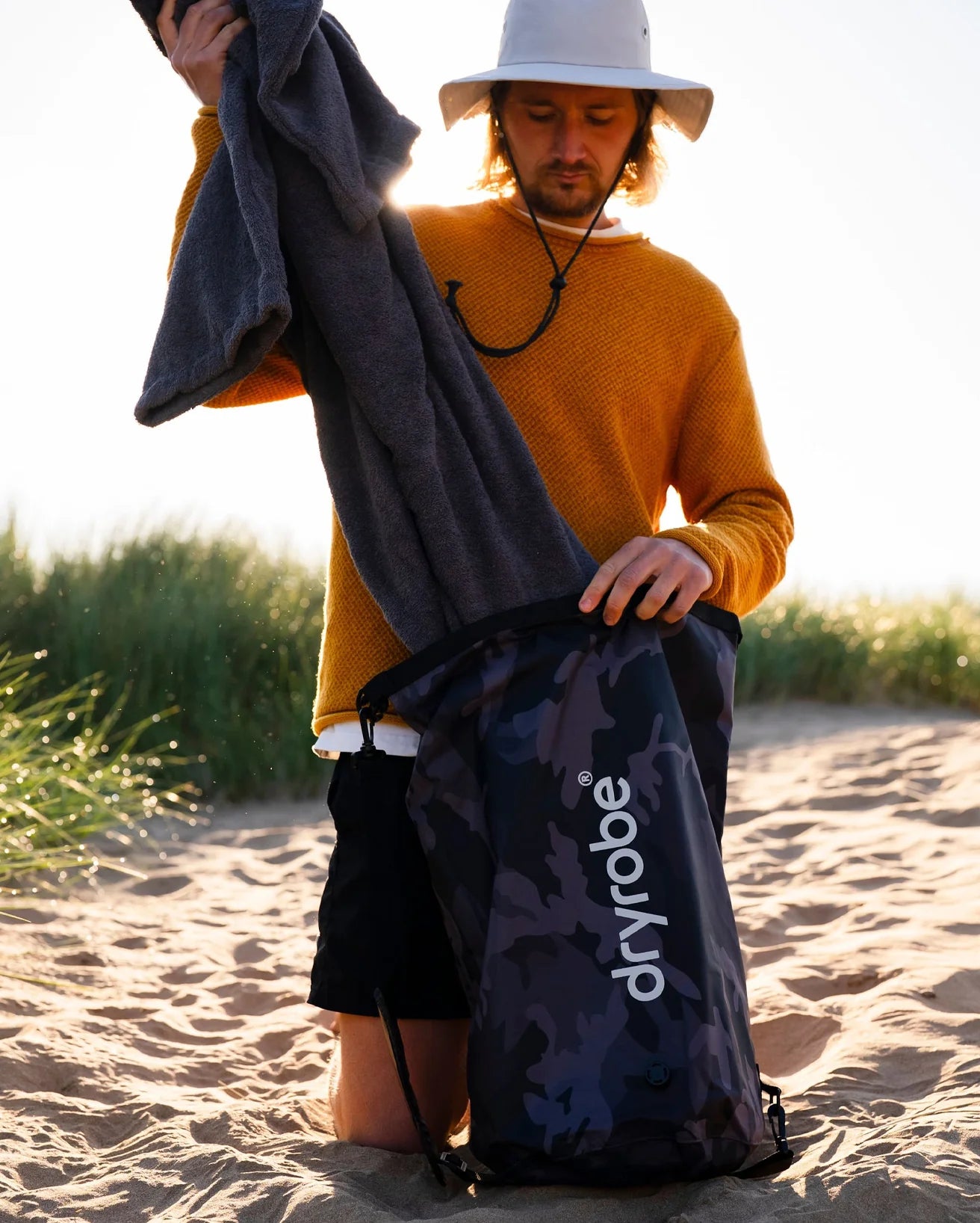 Black Camo Compression Travel Bag