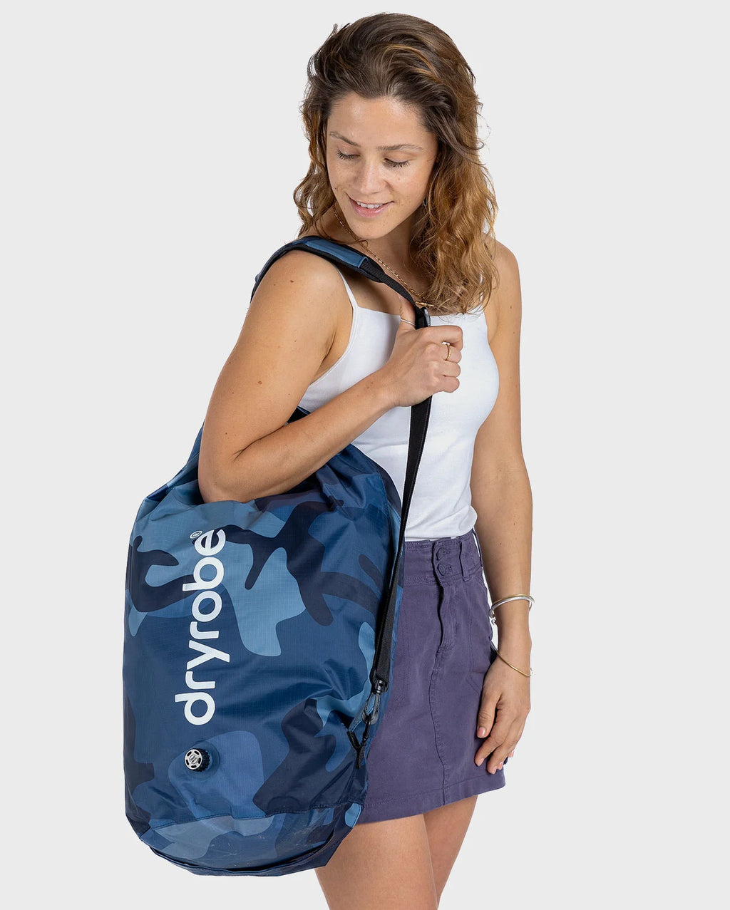 Blue Camo Compression Travel Bag