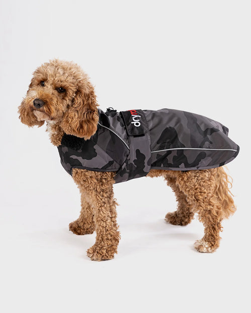 Black Camo Dog Coat