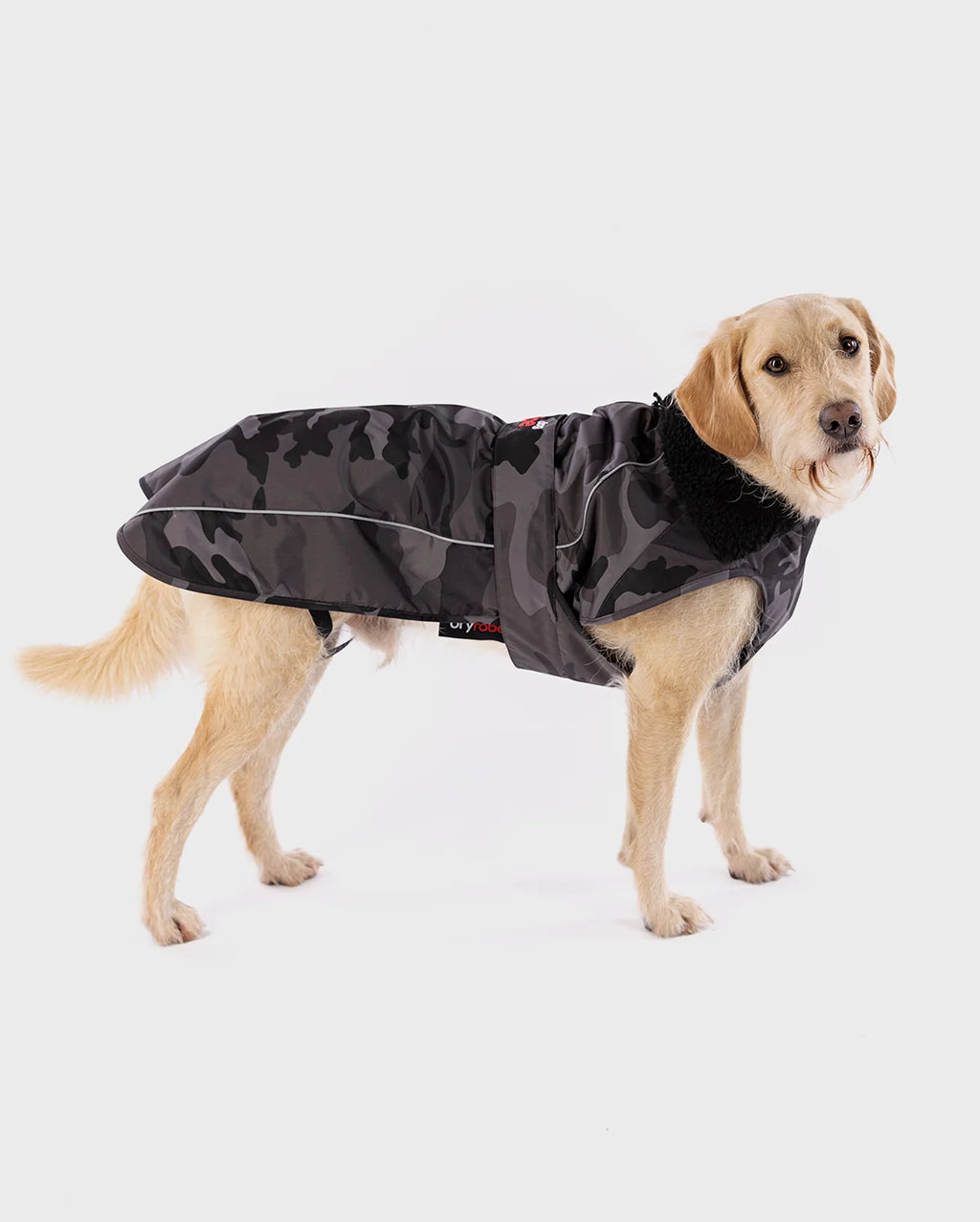 Black Camo Dog Coat