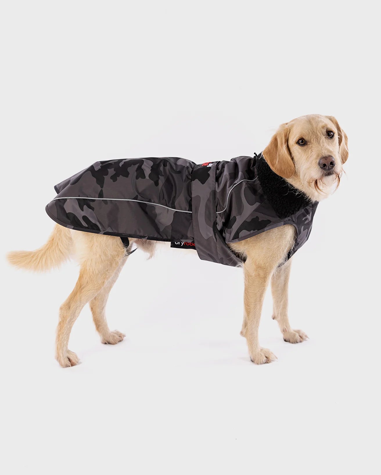 Black Camo Dog Coat