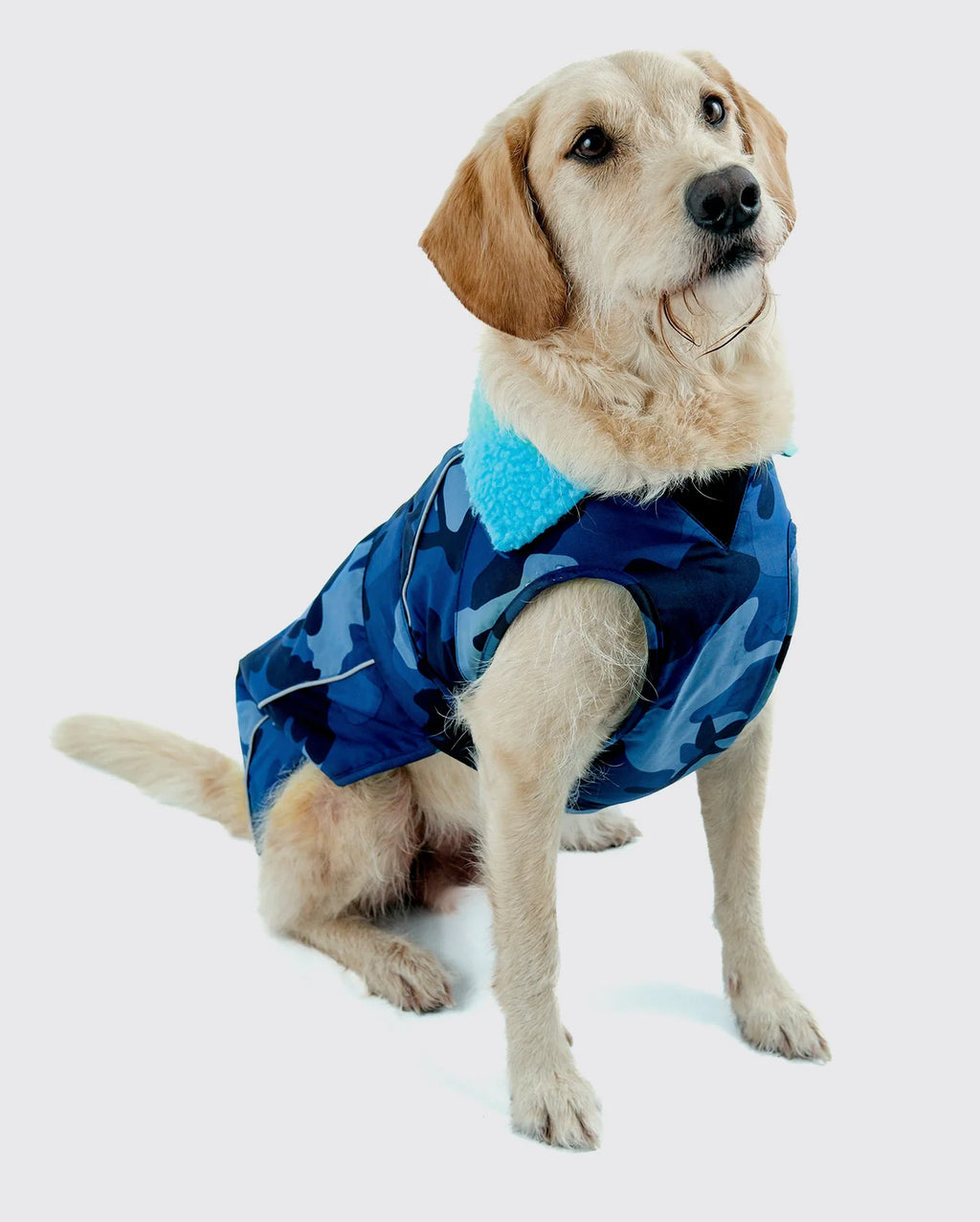 Blue Camo Dog Coat