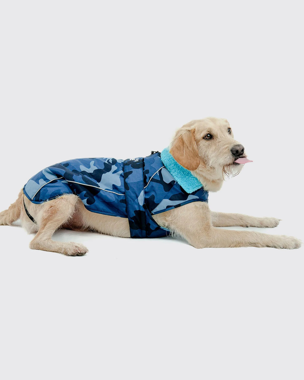 Blue Camo Dog Coat