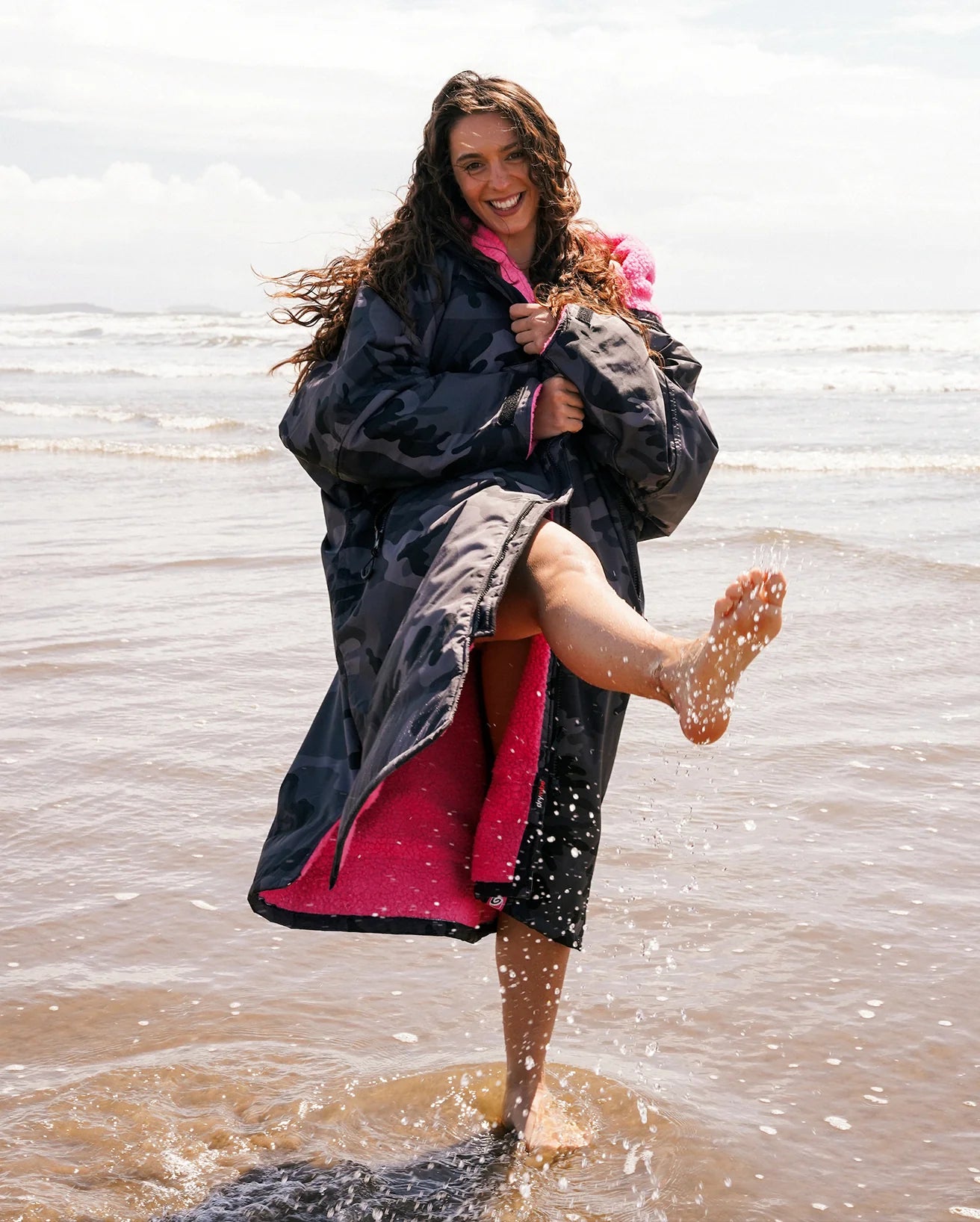 Black Camo Pink Advance Changing Robe