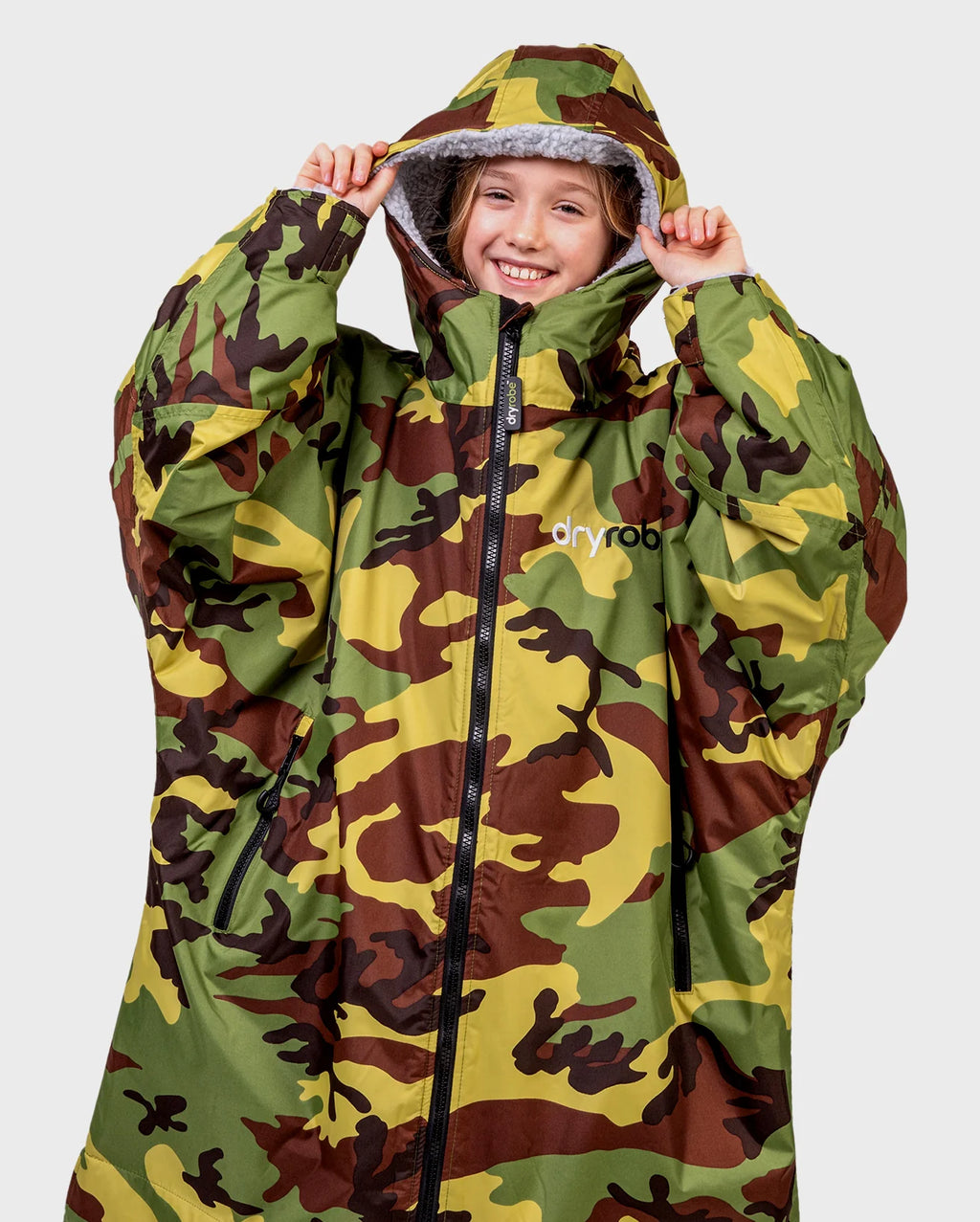 Camo Grey Kids Advance Changing Robe