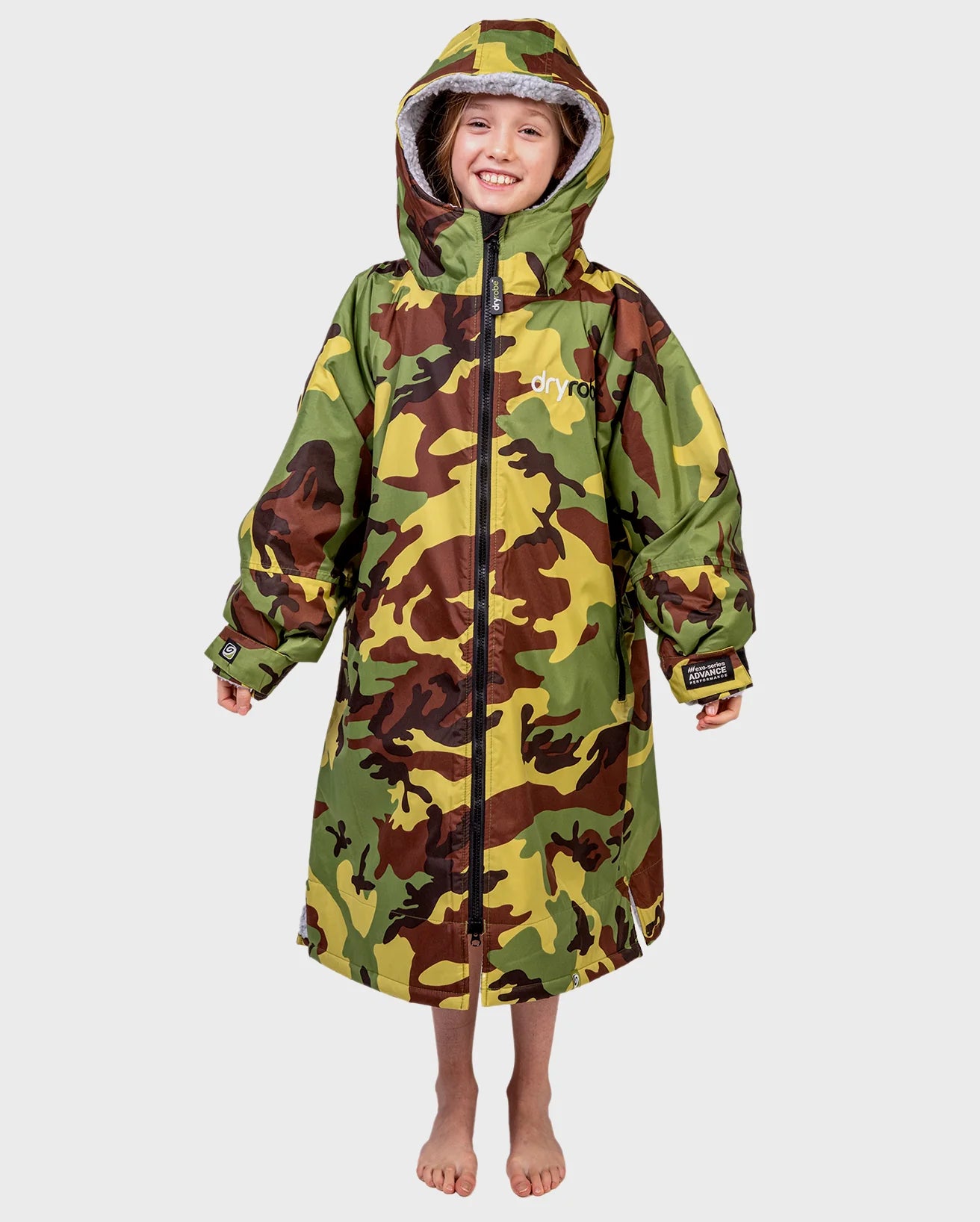Camo Grey Kids Advance Changing Robe