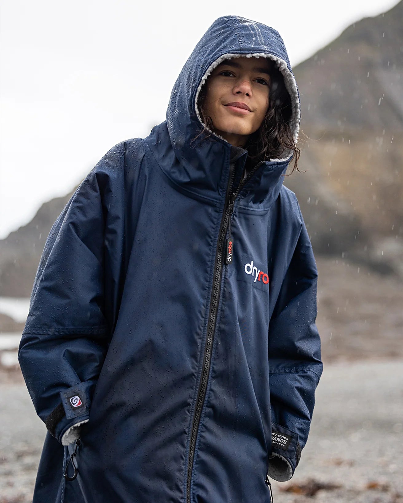 Navy Grey Kids Advance Changing Robe