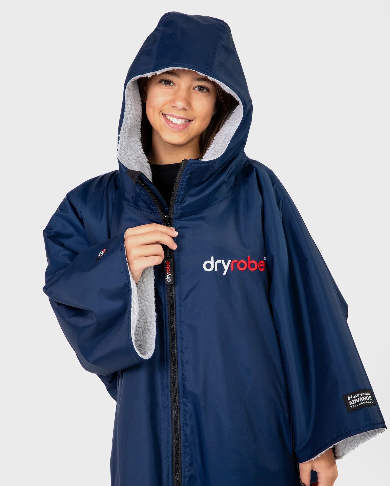 Navy Grey Easy-Fit Kids Advance Changing Robe