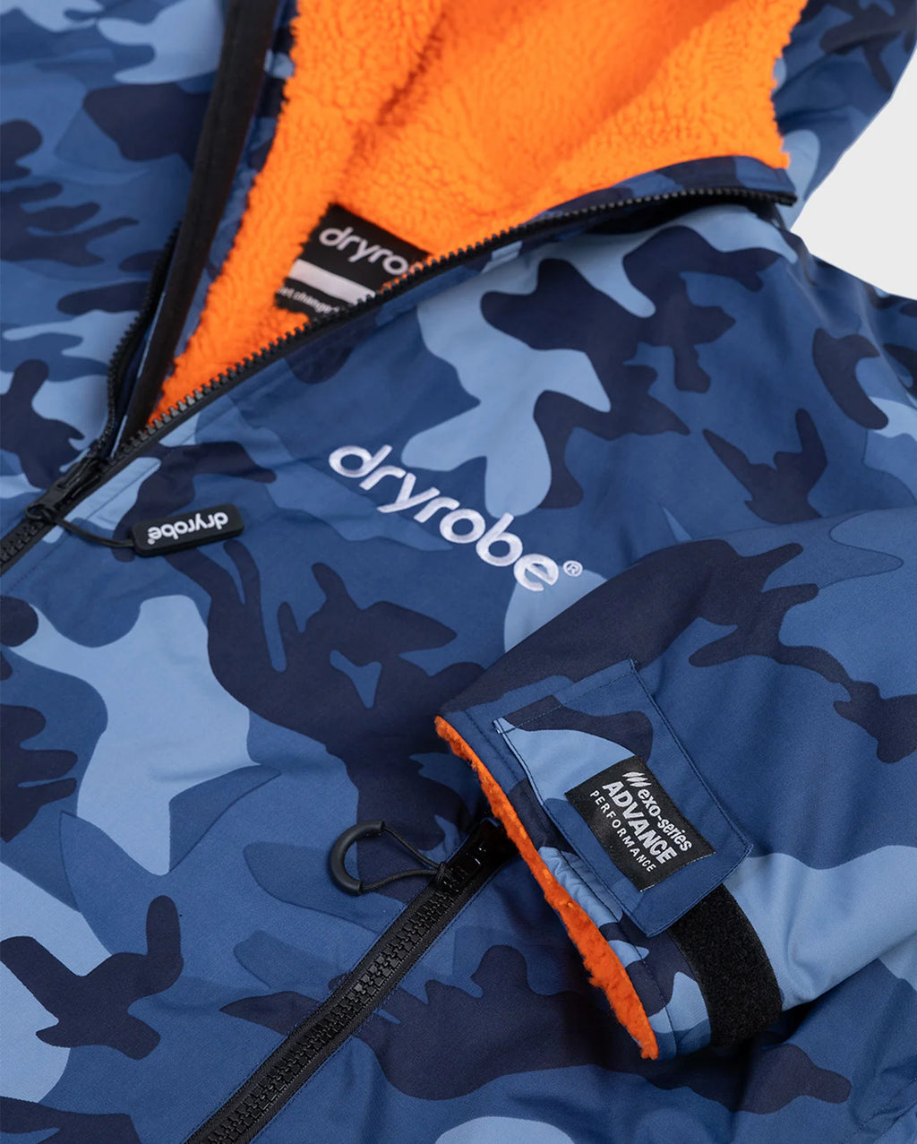 Blue Camo Orange Kids Advance Changing Robe