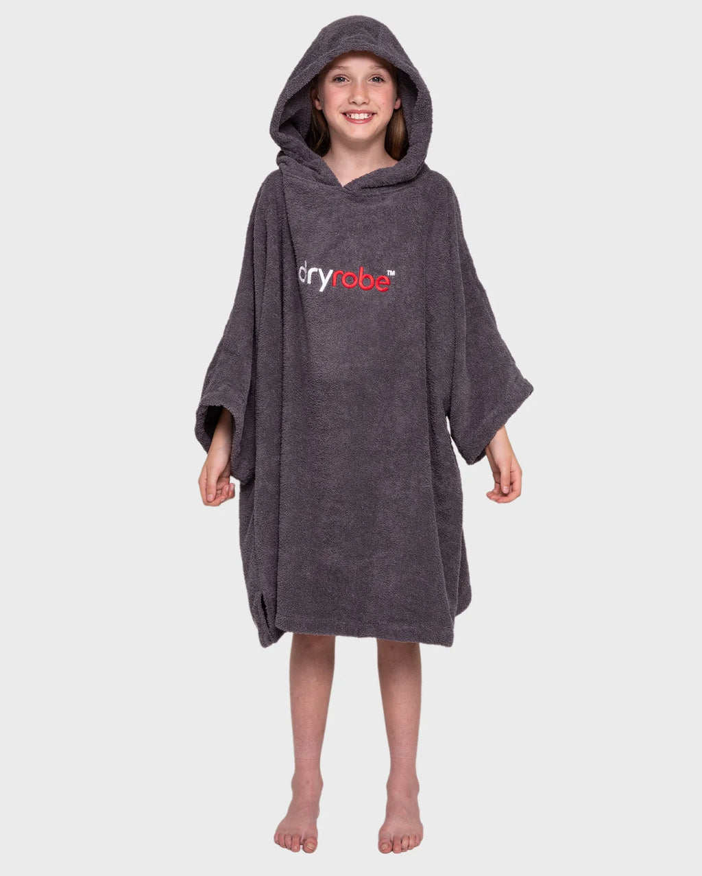 Slate Grey Kids Organic Towel Changing Robe
