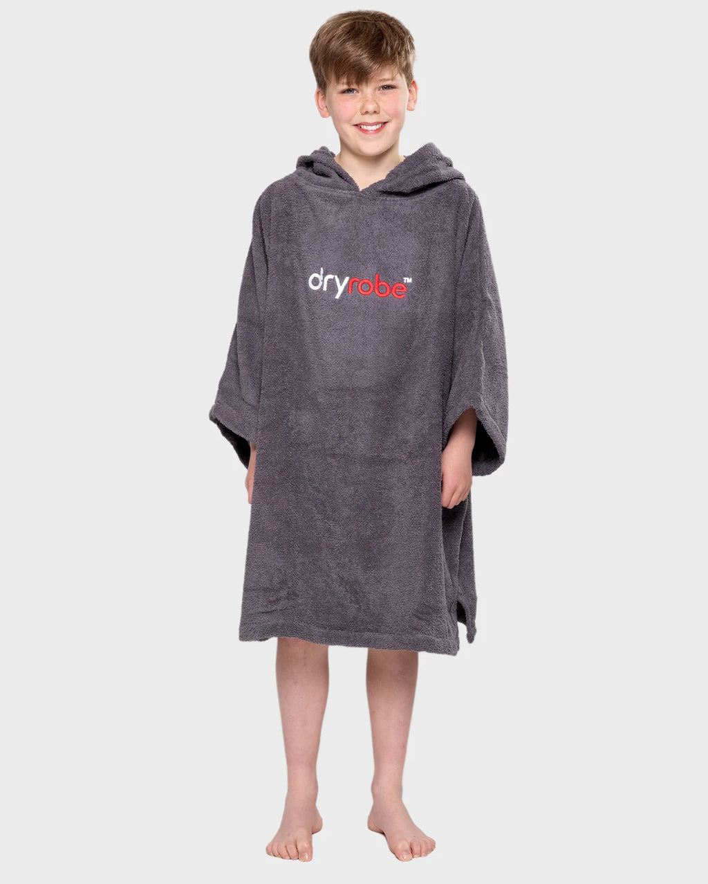 Slate Grey Kids Organic Towel Changing Robe