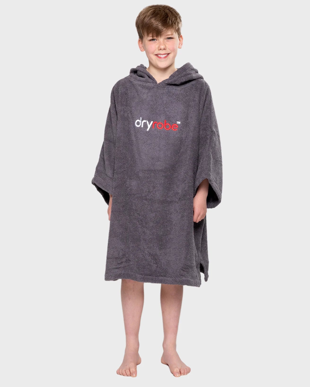 Slate Grey Kids Organic Towel Changing Robe