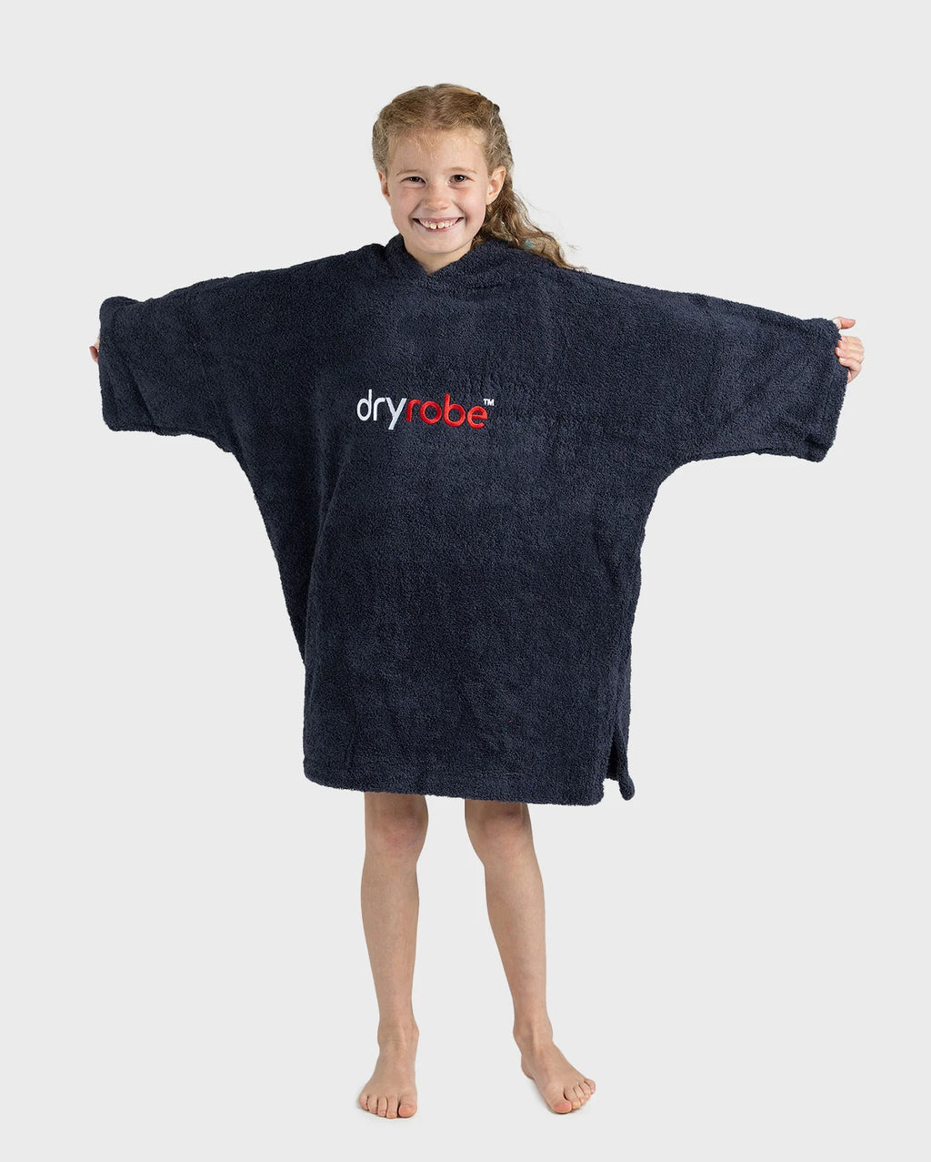 Navy Kids Organic Towel Changing Robe