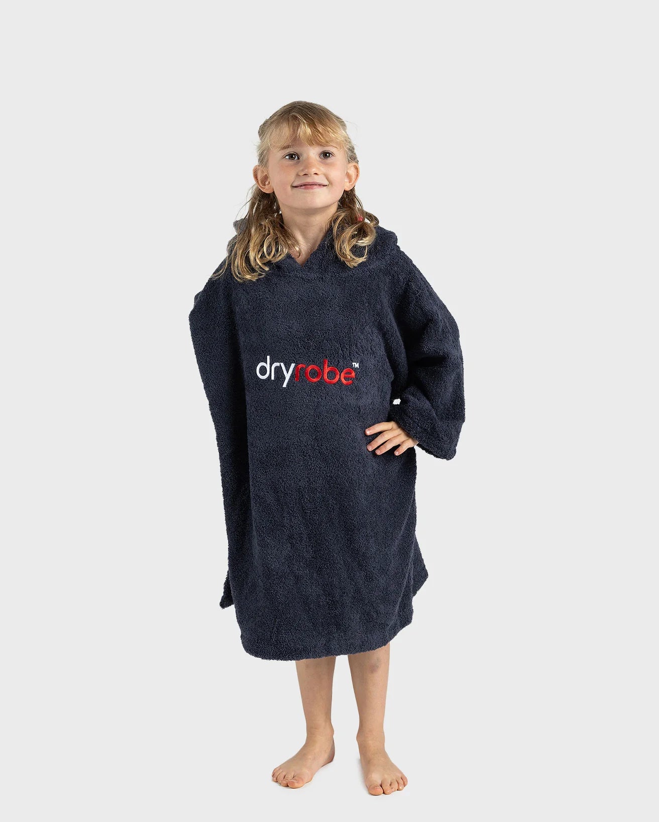 Navy Kids Organic Towel Changing Robe