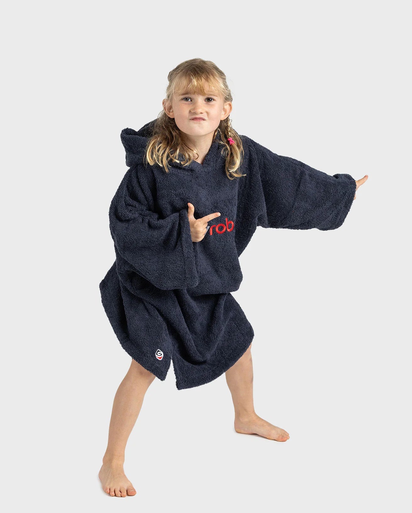 Navy Kids Organic Towel Changing Robe