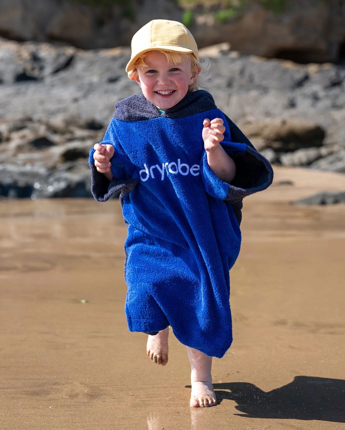 Navy Royal Blue Kids Organic Towel Changing Robe